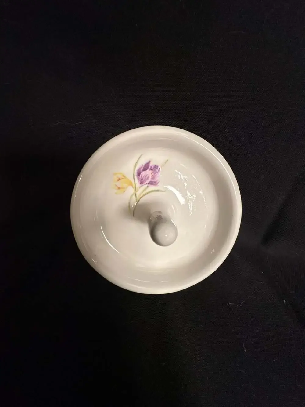 Bill Barnes Vintage Floral Ceramic Ring Holder Jewelry Dish